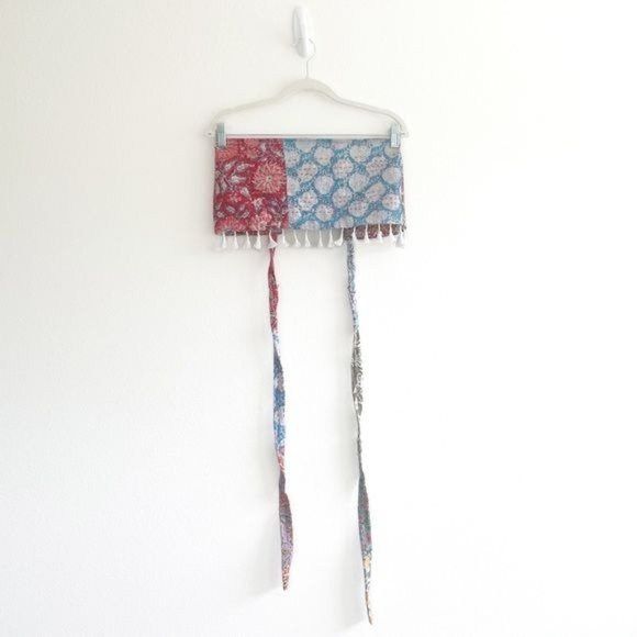 Erin Made Patchwork Crop Top Convertible Bohemian Hand Made Quilted One Size - Picture 5 of 16